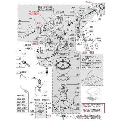 Shower Screw „Ascaso“ I..358