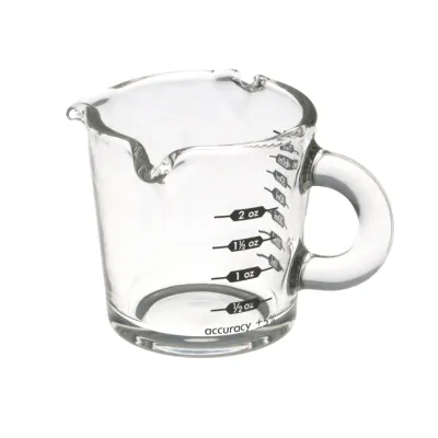 Стеклянный кувшин для измерения эспрессо с шелкографией 10/70 мл