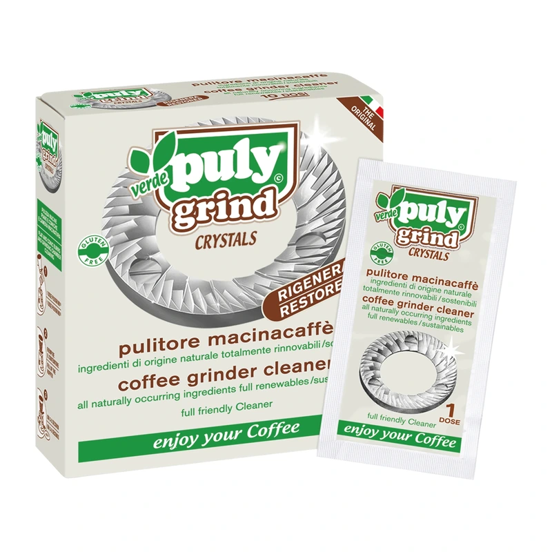 Kavos malūnų girnų valiklis „Puly Grind Crystals“, 10 × 15 g Kavos malūnų girnų valiklis „Puly Grind Crystals“, 10 × 15 g