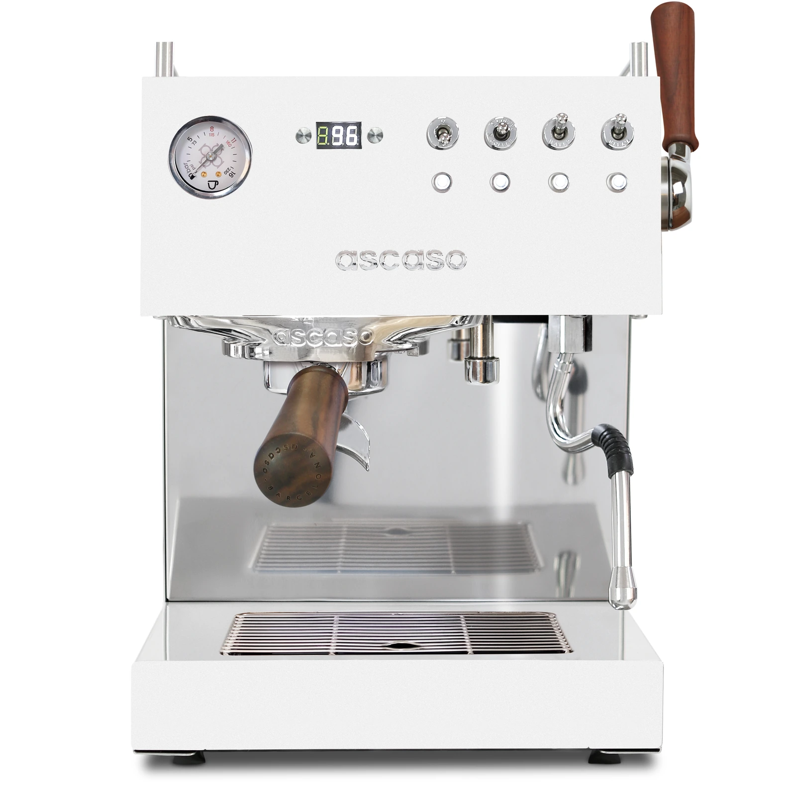 White „Ascaso“ Steel DUO PLUS from the front